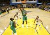 Los Warriors se impusieron a los Celtics y quedaron a una victoria de hacer historia en la NBA
