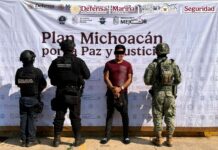 Detienen en Michoacán a grupo delictivo con pesado armamento
