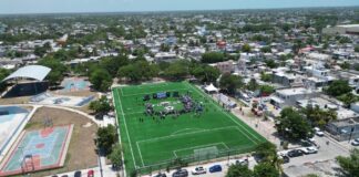Inaugura en QRoo 46 canchas y multicanchas del Mundial Social 2026 en 11 municipios