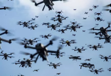 China utiliza por primera vez un enjambre de drones para observar un tifón desde adentro