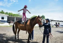Brinda policía veracruzana equinoterapia para favorecer el desarrollo integral de niñas y niños