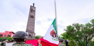 En Nayarit, realizan honores a la bandera, de cara a la celebración del inicio del Movimiento de Independencia