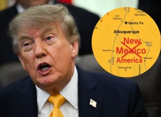 Trump publica mapa de Nuevo México y le cambia el nombre a “Nueva América”
