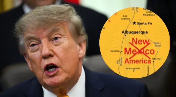 Trump publica mapa de Nuevo México y le cambia el nombre a “Nueva América”