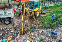 Retiran 25 toneladas de basura de la presa El Ángulo en Cuautitlán Izcalli, Estado de México