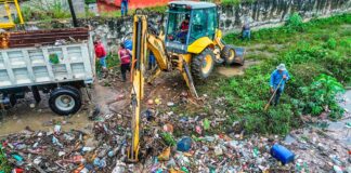 Retiran 25 toneladas de basura de la presa El Ángulo en Cuautitlán Izcalli, Estado de México